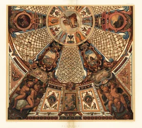 Ceiling painting in the Uffizi Gallery, Florence