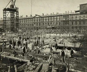 Construction of the New Government Offices, Great George Street, Westminster, London, 24 September 1902, UK