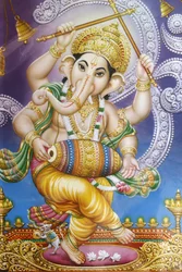 Dancing Ganesh picture, Rishikesh, India