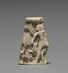 Decorative Plaque: Man and Griffin in Combat