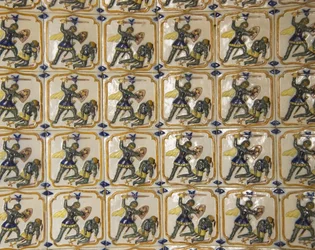 Detail of a tiled wall