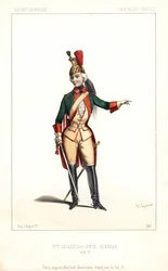 English actress Pauline Virginie Dejazet as Gentil Bernard, ou L