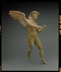 Eros in flight, figure made at Myrina in Asia Minor Greek, Hellenistic Period, c.150-100 BC