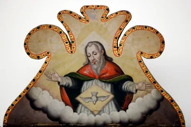 Evora Museum. Jesus and Holy Spirit. Portugal.