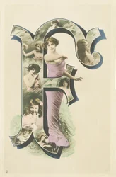 F: photo-portrait of a woman standing in a long colored drape