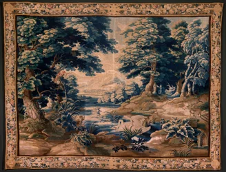 Flemish tapestry. So-called Verdure. Atelier of Oudenaarde. 340x451cm. Inv 00020