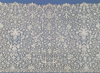 Flounce of guipure lace, French, c.1700