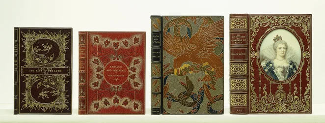 Four Book Covers with Binding by Riviere & Sons Including 