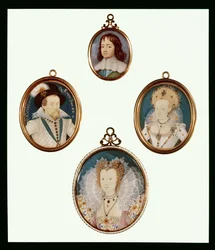 Four miniatures: Charles II as a boy by D. Desgranges
