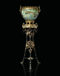 French Japonisme Jardiniere-on-Stand, 1874