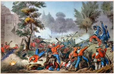 Garibaldini at Sessa Combat 1860