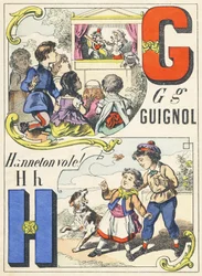 G H: Guignol, Hanneton vole! - Games Alphabet, c.1890
