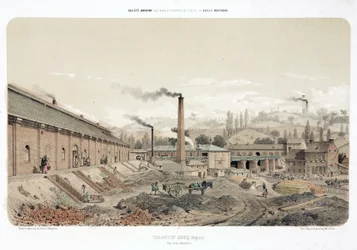 General Industrial Scenes, Coal Mine at Valentin Cocq, Belgium