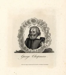 George Chapman, English dramatist, translator, and poet, died 1634. Copperplate engraving from William Richard