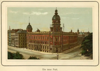 Germany, Hamburg, the new building for the post office, illustration from: "Ansichten-Album Hamburg" (views from Hamburg), published by C. Schneider, Berlin NW, c.1890