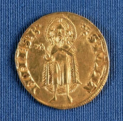 Gold coin with St. John the Baptist
