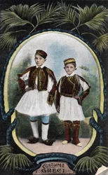 Greece: Greek costumes for children - Postcard 1914-1918