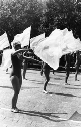 Gymnasts parade in Bucharest