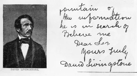 Handwriting and signature of David Livingstone