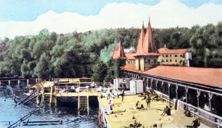 Heviz Thermal Lake, Hungary, c. 1920