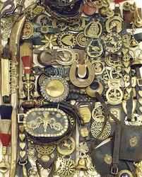 Horse Brass Face-Pieces and Mounted Leather Martingales