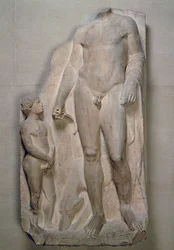 Huntsman, Fragment from a Relief on a Funerary Stele, Attic, Probably Early 4th Century BC