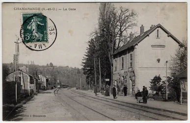 Chamarande: View of the Train Station