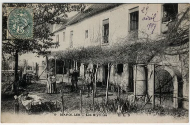 Ile de France, Val de Marne (94), Marolles en Brie: Les Glycines - Postcard dated 1907