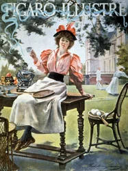 Illustration by Madeleine Lemaire in Le Figaro Illustre, France