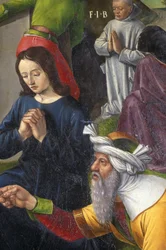 Chateau de Loches - Detail of the Altarpiece of the Crucifixion - Ecole de Jean Fouquet - 1485