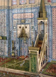 Interior of Rüstem Pasha Mosque, Constantinople