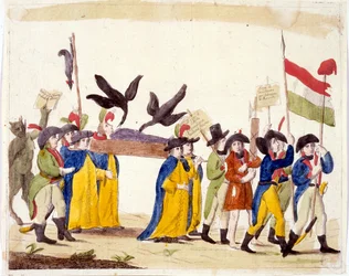 Italian Illustration Depicting the French Revolution 1795