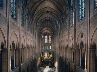 La cathédrale Notre Dame de Paris, Paris 4. Construction from 1160, rehabilitation by Viollet Le Duc