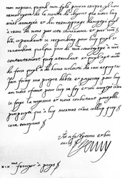 Letter from King Henri IV of France to Henry, Prince of Wales, thanking him for a gift of a pack of hounds for his son, the Dauphin, who is too young to write in person, written at Paris