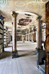 Library of the Benedictine Abbey of Ottobeuren, Bavaria, Germany