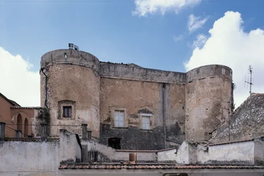 Low-angle view of a castle, San Nicandro Garganico, Gargano National Park, Apulia, Italy