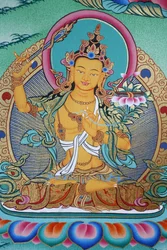 Manjushri, divinity of knowledge, Kopan monastery, Kathmandu, Nepal