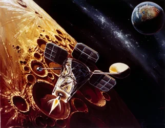 Manned Space Flight, USA, Apollo, General Drawing of Lunar Orbiter