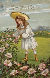 Many Happy Returns, Victorian birthday card