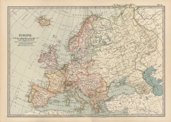 Map of Europe, c.1900