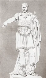 Marcus Furius Camillus (c. 446 – 365 BC), Roman Soldier and Statesman, from The Historic Gallery of Portraits and Paintings, Published 1808