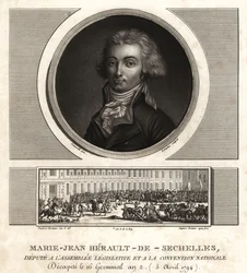 Marie-Jean Herault de Sechelles, French judge and politician guillotined in the Reign of Terror