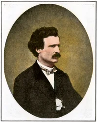 Mark Twain (1835-1910) while a reporter on Virginia City, Nevada: Territorial Enterprise