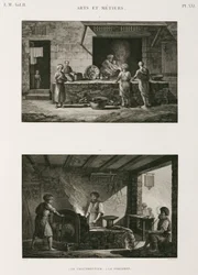 Metals, Copper Coppersmith and blacksmith, Egypt, c 1798