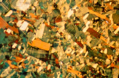 Yttrium barium copper oxide, light micrograph
