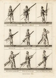 Military exercises of musketeers
