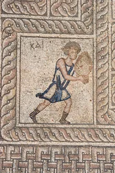 Mosaics in the Roman Agora (5th Century AD), Delphi, Peloponnese, Greece