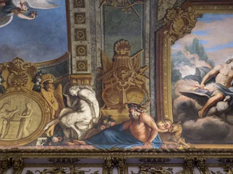 Mythological figures. Painted decor by Francois Perrier (1594-1649)