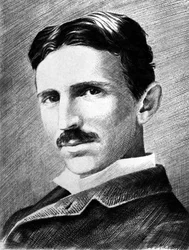 Nikola Tesla, Croatian-born Serb engineer, physicist and inventor, c 1885