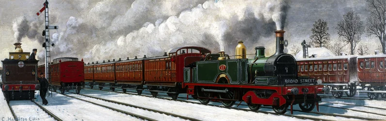 North London Railway Train Leaving Richmond for London